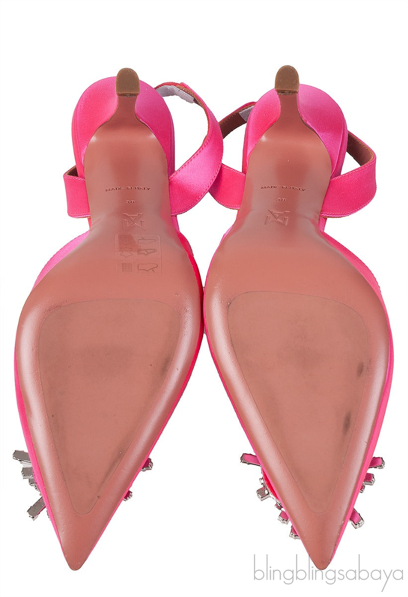 Begum Crystal-embellished Satin Slingback Pump