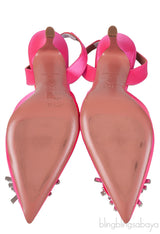 Begum Crystal-embellished Satin Slingback Pump