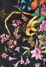Draped Silk Floral Print Cami