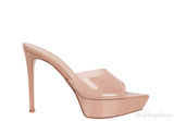Nude Betty Plexy Platform Mule