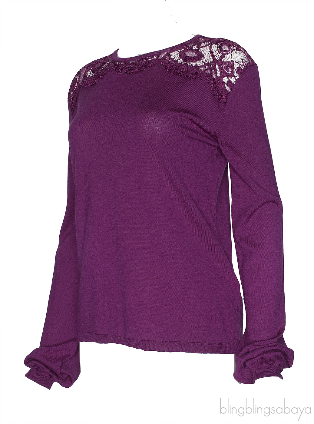 Purple Lace Long Sleeve Shirt