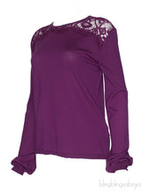 Purple Lace Long Sleeve Shirt