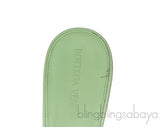 Mint Green Nappa Quilted Lido Mule Sandals