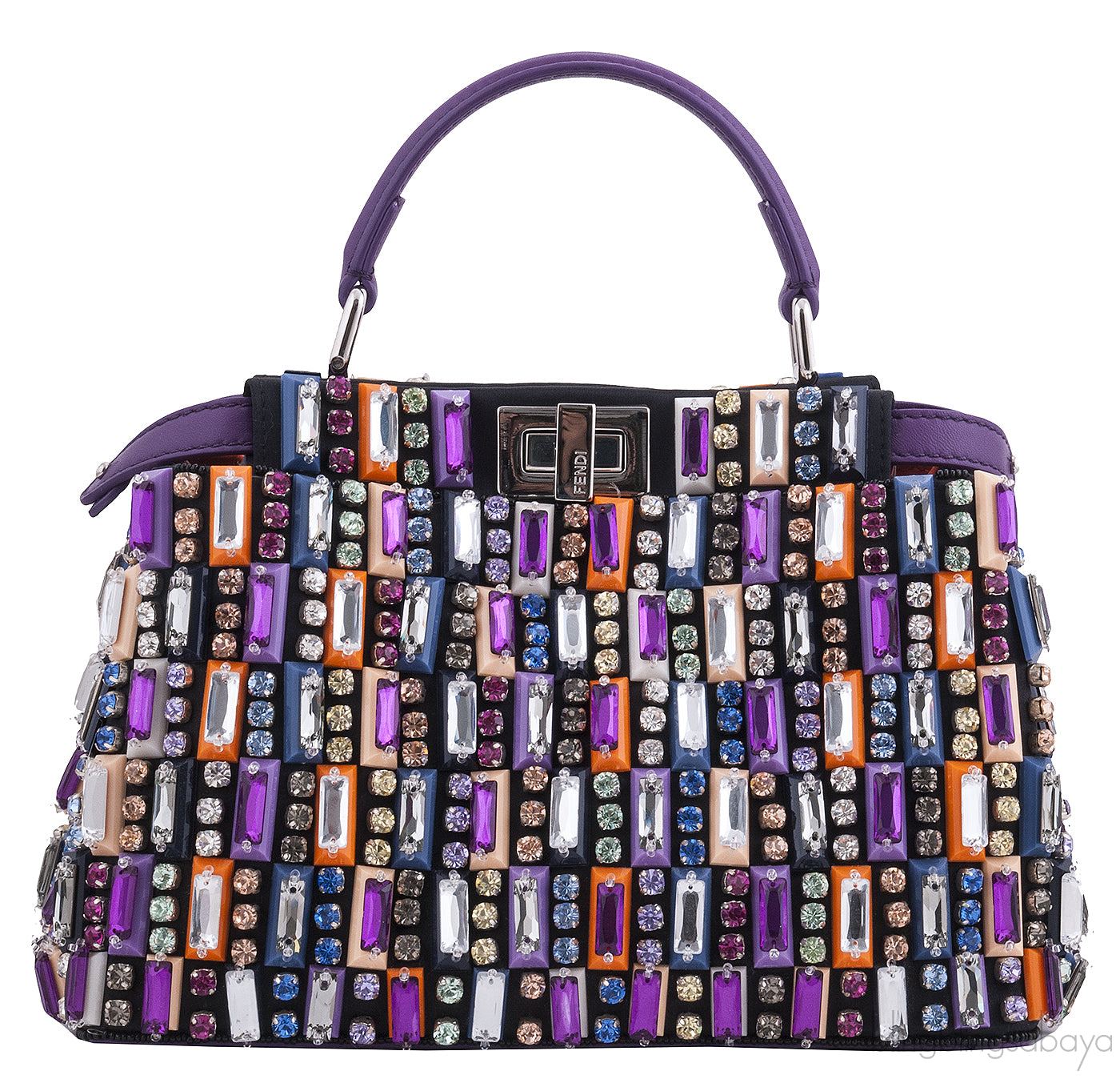 Peekaboo Mini Jeweled Satchel Bag