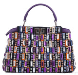 Peekaboo Mini Jeweled Satchel Bag