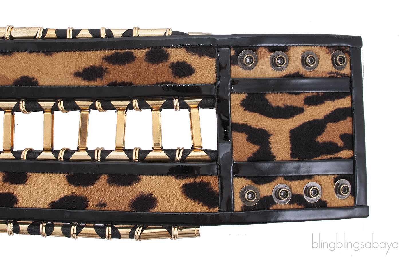 Embellished Leopard-print Waist Belt*