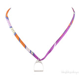 Multicolor Purple Silk Necklace