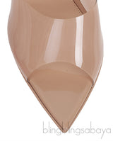 Nude Betty Plexy Platform Mule