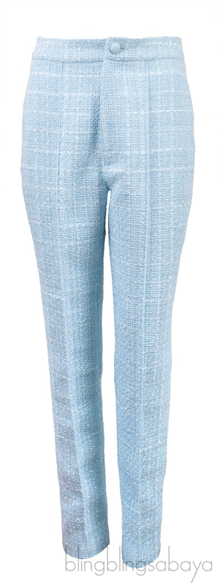 Francesca Tweed Straight-leg Pants