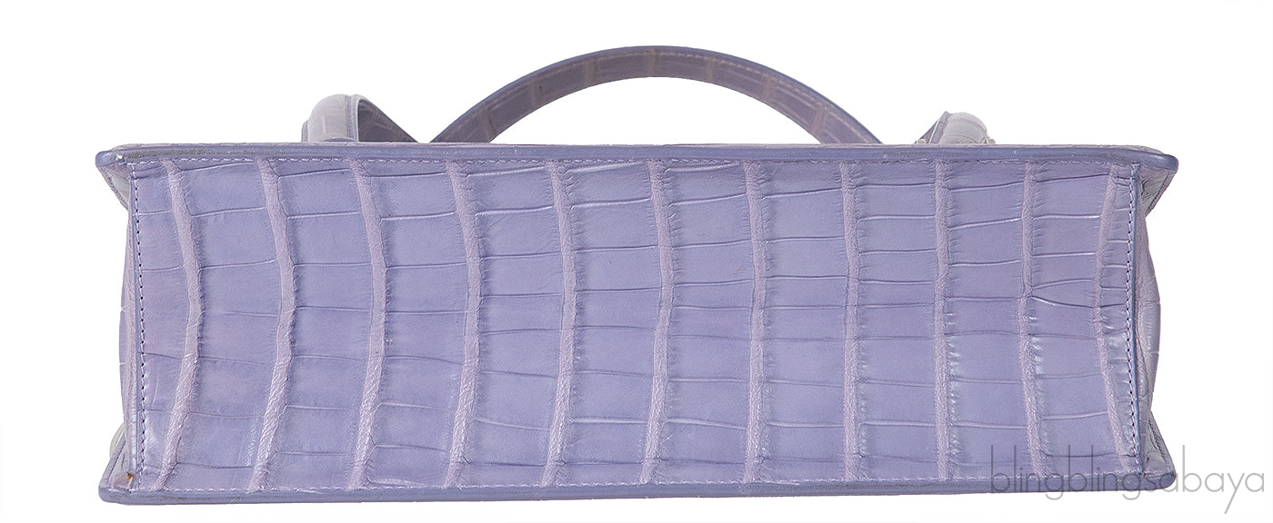 Christian Dior Mitzah Lilac  Crocodile Medium Tote