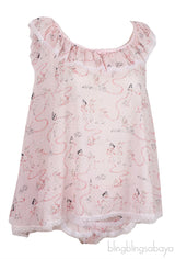 Light Pink Printed Ruffle Camisole Set