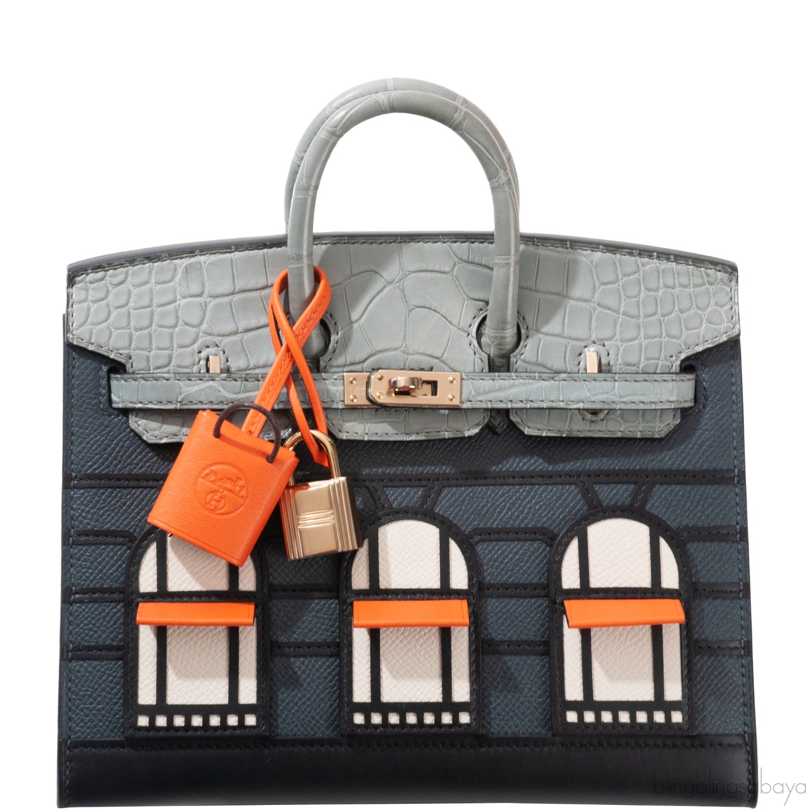 Birkin 20 Sellier Faubourg Rainy Days Gris Misty GHW