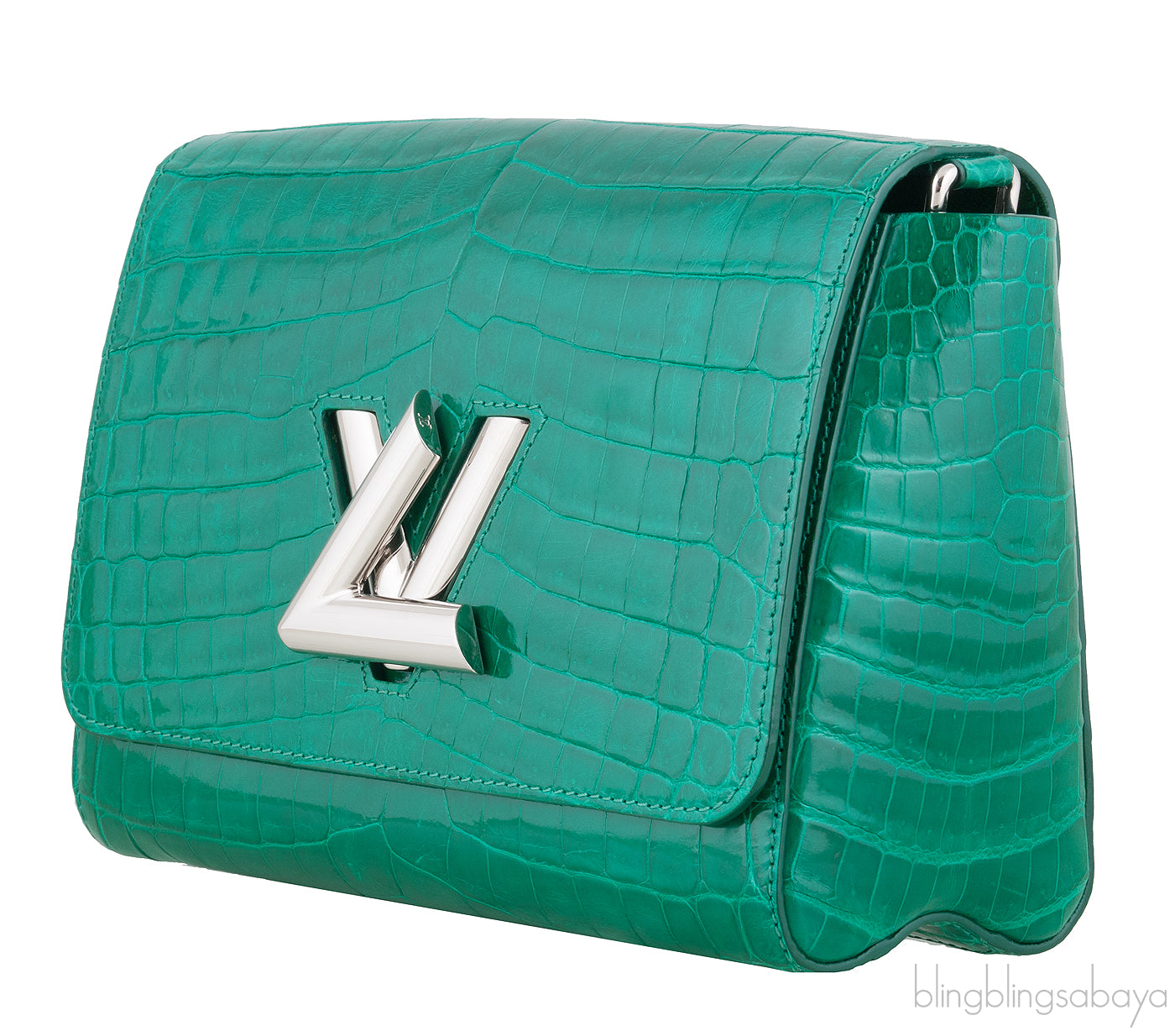 Twist MM Emerald Crocodile Bag