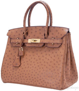 Birkin 30 Cognac Ostrich GHW