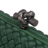 Emerald Green Intrecciato Knot Clutch