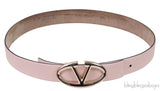 Valentino Garavani Old Pink V Buckle Belt