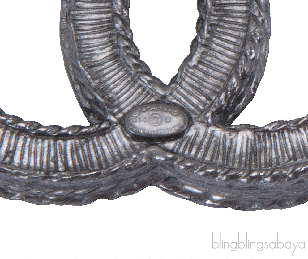 Ruthenium CC Pin Brooch