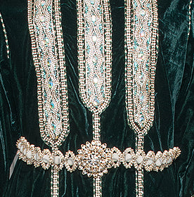 Emerald Green Velvet Crystal Jalabiya