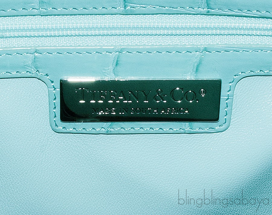 Tiffany Blue Crocodile Handbag