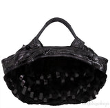 Black Python and Mink Fur Bag