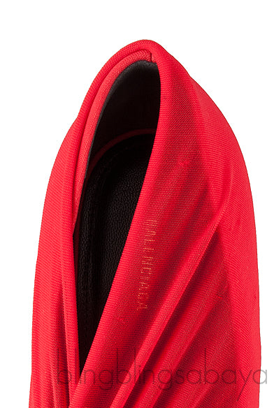Red Pointy Wrap Pump