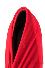Red Pointy Wrap Pump