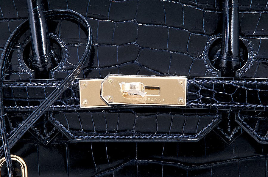 Birkin 35 Blue Marin Croco