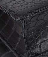 Maxime Black Crocodile Bag