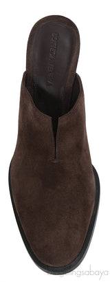 Bottega Veneta Dark Brown Suede Cha-cha Mules