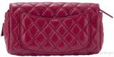 Red Quilted Cosmetic Pouch