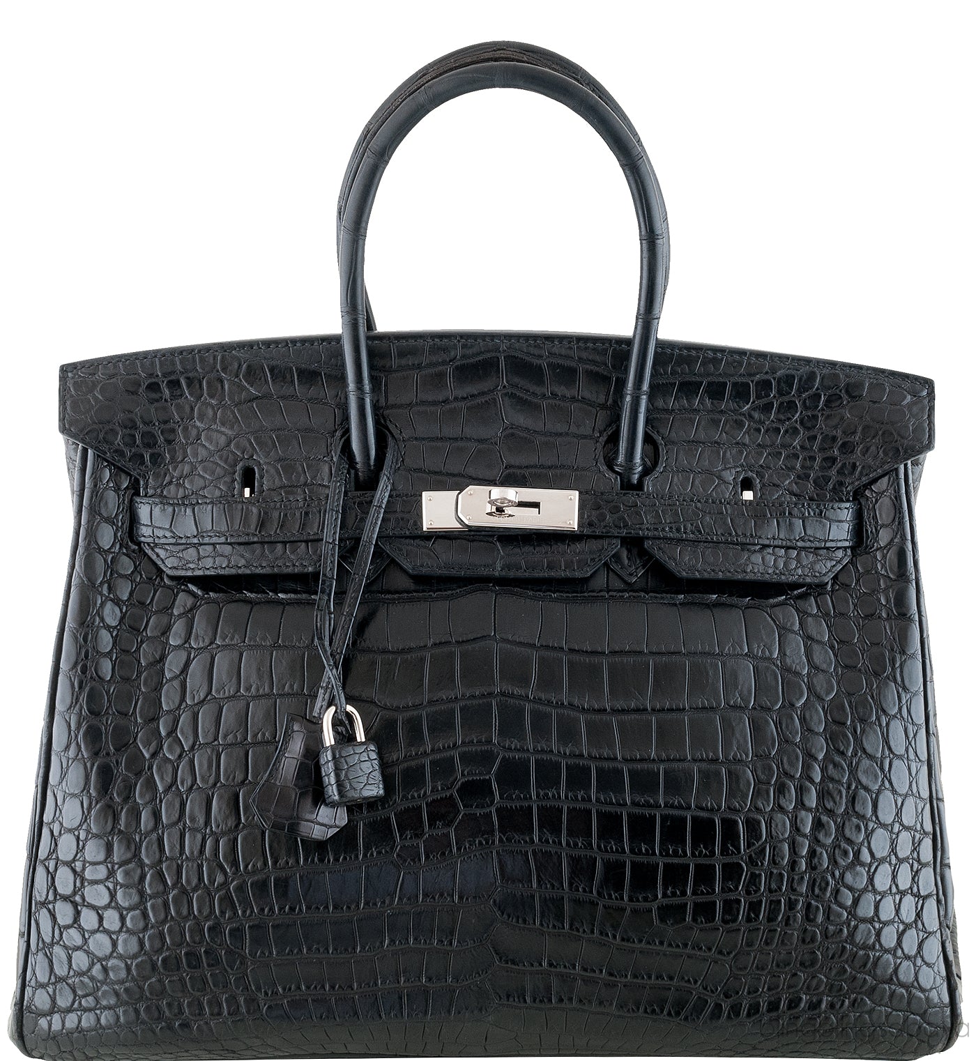 Birkin 35 Black Crocodile Porosus