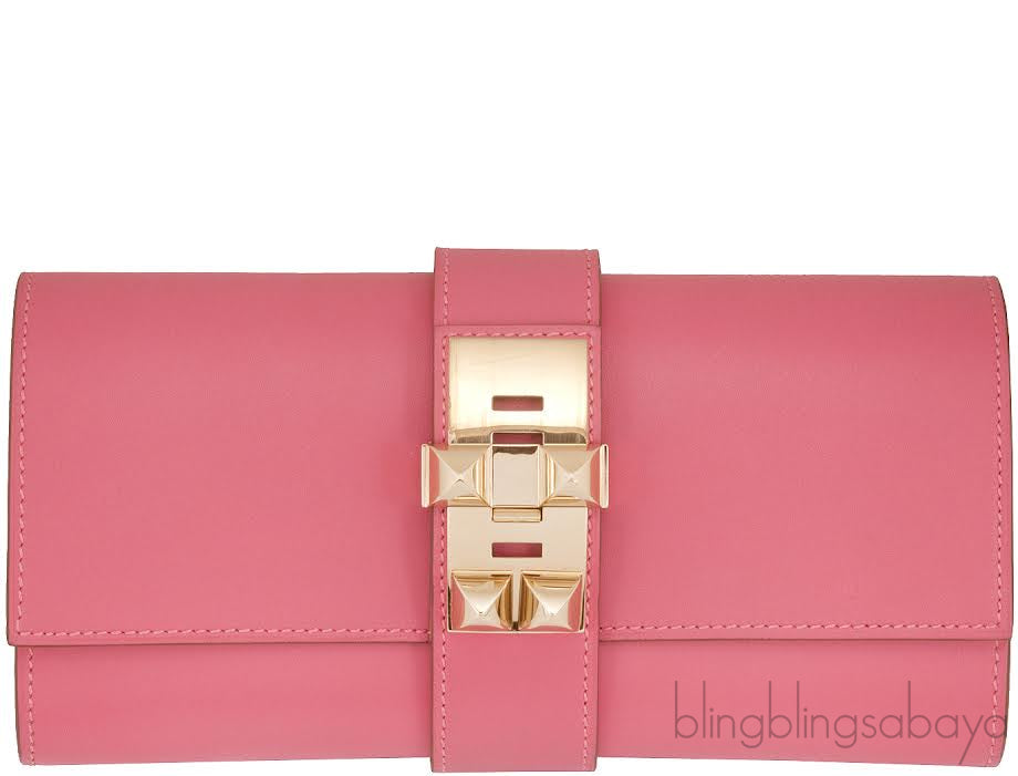 Medor Rose Lipstick Pink Clutch