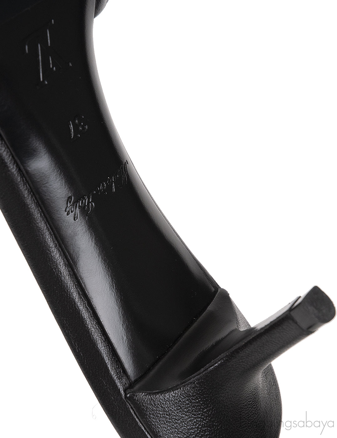 Black Leather 55 mm Revival Mule