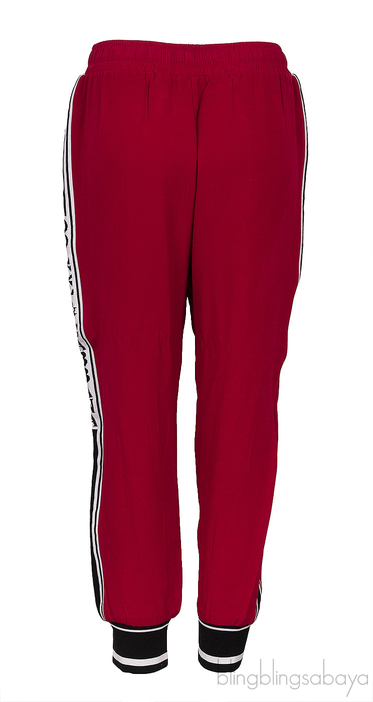 Red Logo Trimmed Jogger