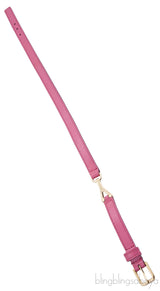 Double Tour Y Pink Leather Bracelet