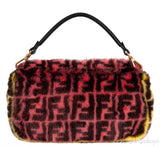 Baguette FF Zucca Multicolor Mink Fur Bag