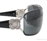Chanel Camellia CC 4164-B Black Sunglasses