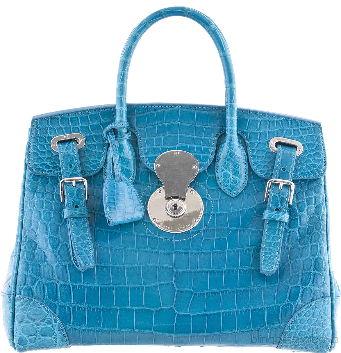 Ricky Blue Green Alligator Bag