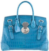 Ricky Blue Green Alligator Bag