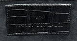 Black Crocodile Chain Shoulder Bag