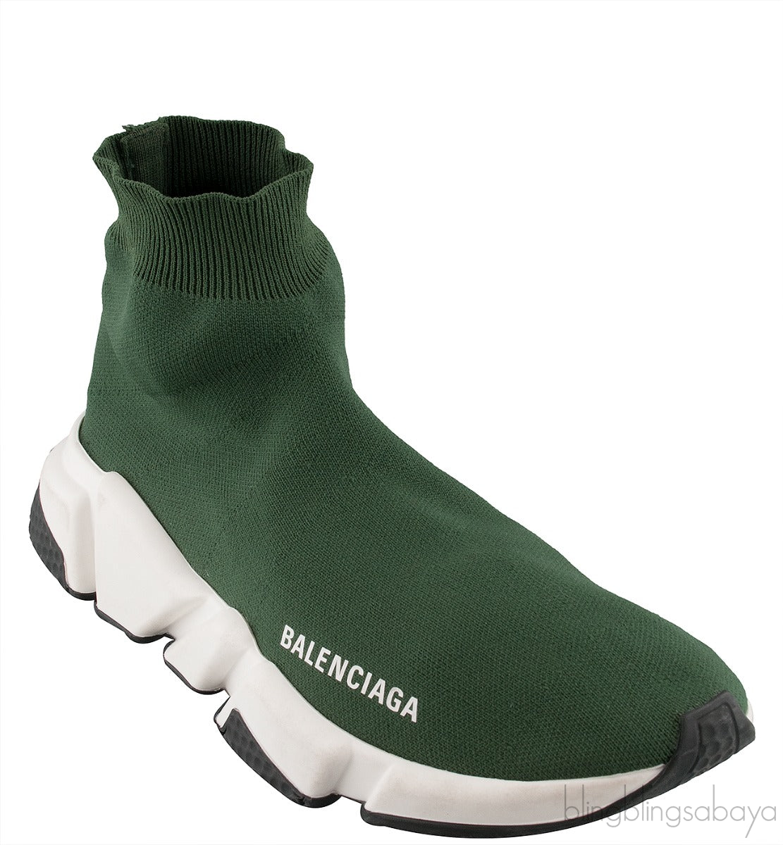 Green Speed Stretch-knit High Top Sneakers