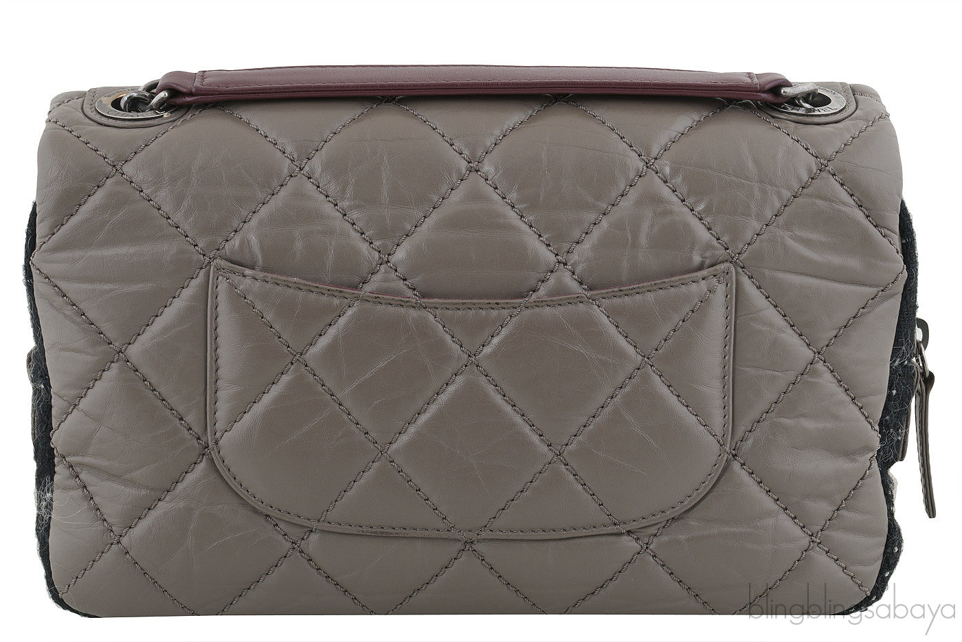 Etoupe Quilted Tweed Bag