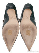 Jimmy Choo Croc-effect Bing 100 Crystal-Embellished Leather Mules