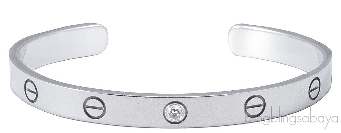LOVE Open Cuff Diamond Bracelet
