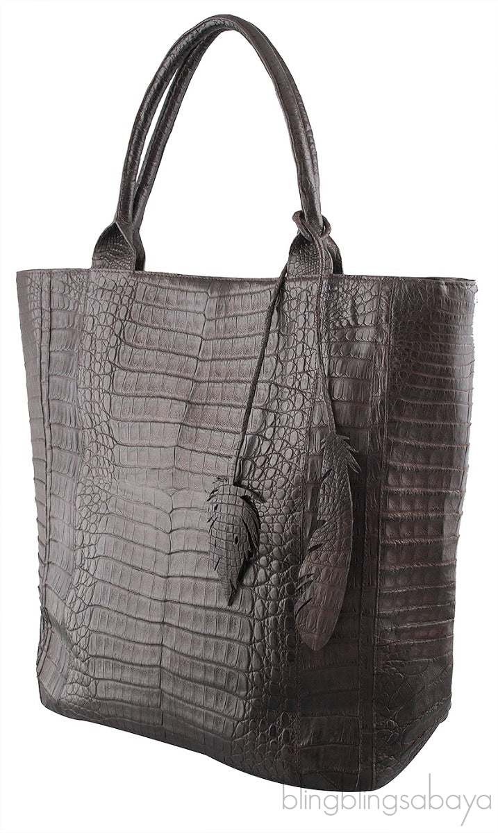 Hanging Leaf Crocodile Tote Bag