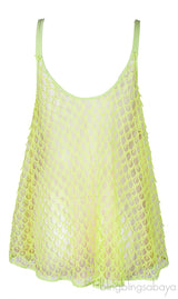 Neon Green Sheer Cami Top