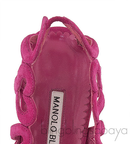 Wanga Pink Suede Heart Pump