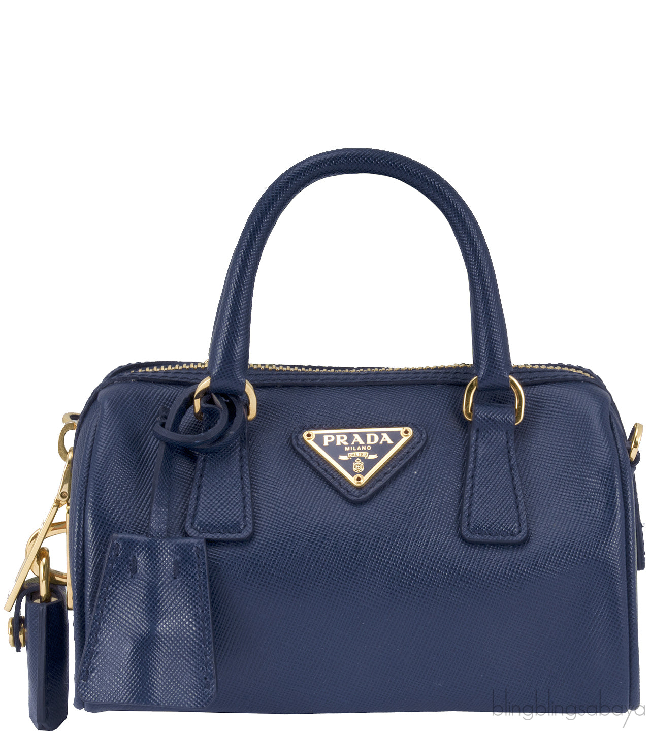 Navy Blue Mini Top Handle Bag