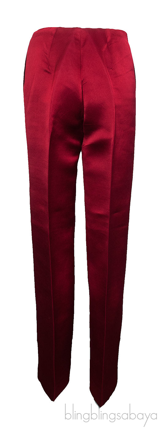 Red Wide Leg Trouser