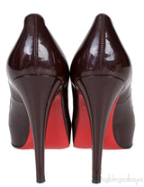 Plum Patent Peep Toe Pump